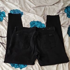 7 For All Mankind Ankle Gwenevere Black Denim Jeans